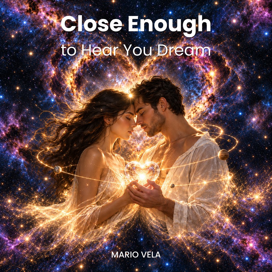 Close Enough to Hear You Dream - Mario Vela. KI-generiertes Cover-Artwork