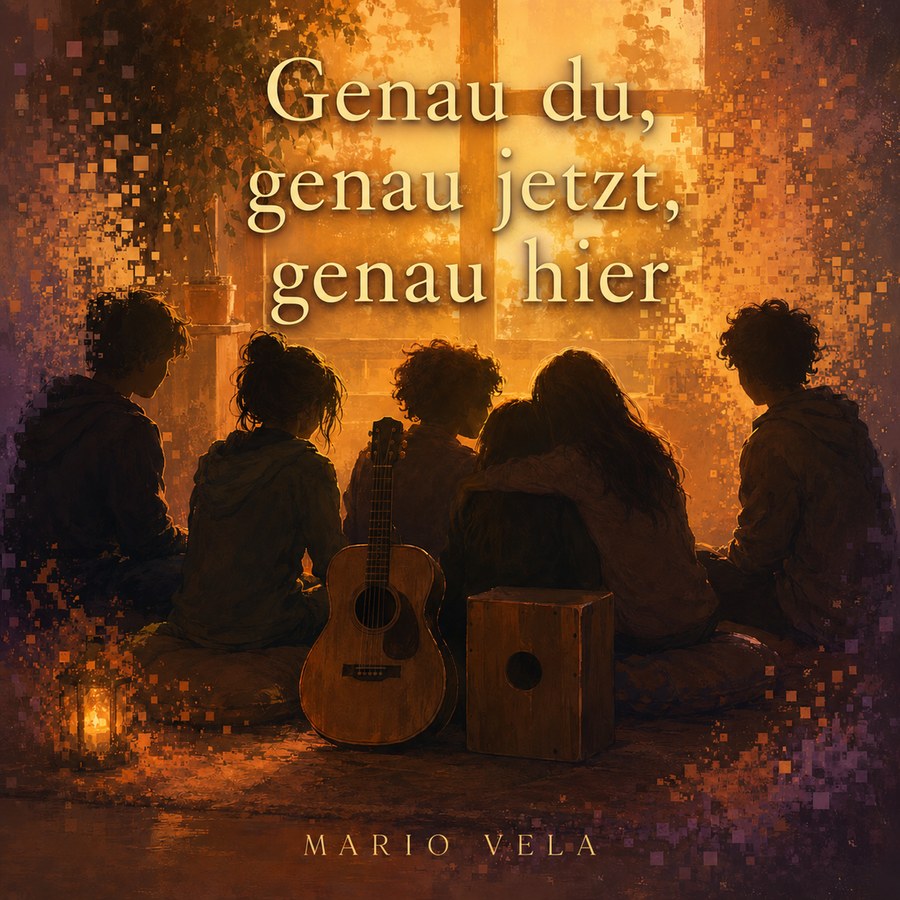 Genau du, genau jetzt, genau hier - Mario Vela. AI-generated cover artwork